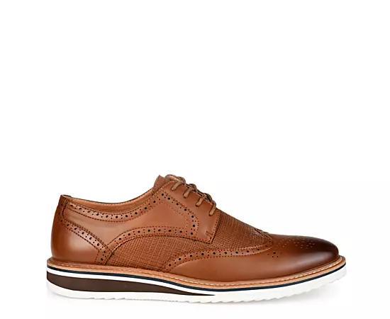 Vance Co. Warrick Mens Wingtip Derby Shoes Red Product Image