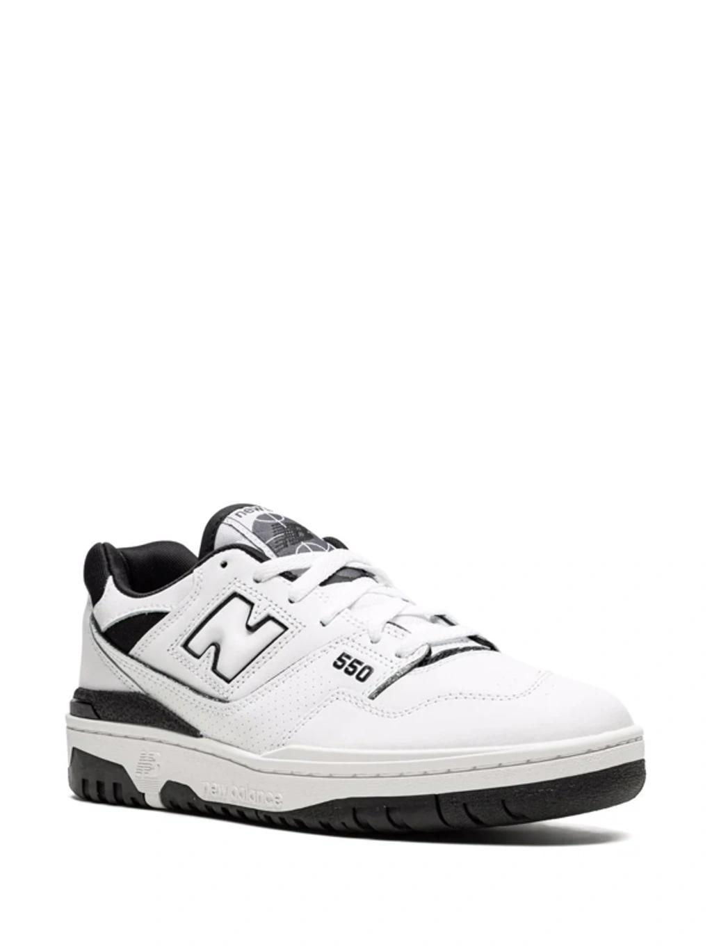 NEW BALANCE 550 Mesh-trimmed Leather Sneakers In White Product Image