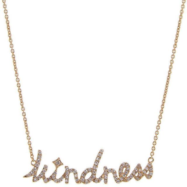 Luxle 14k Gold 1/5 Carat T.W. Diamond Kindness Necklace, Womens, Yellow Product Image