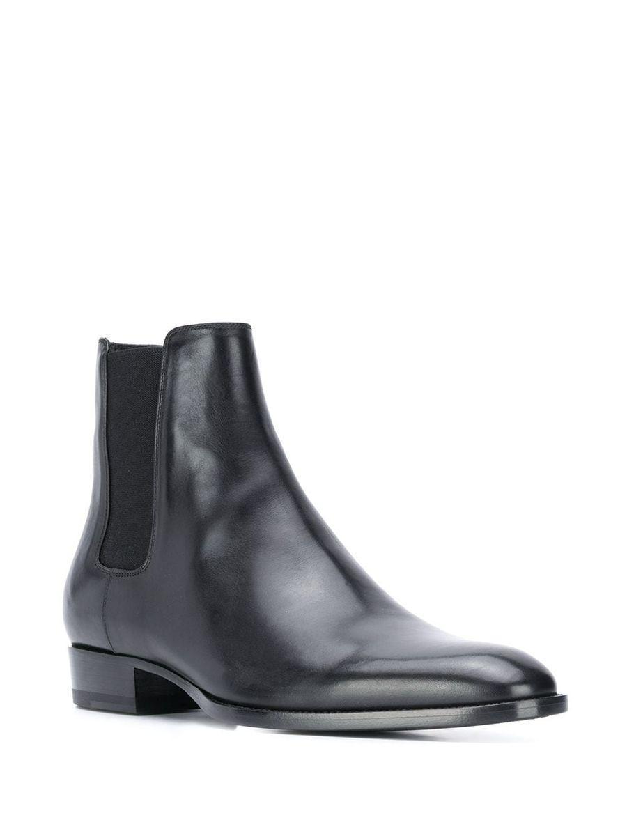 Wyatt Leather Chelsea Boots In Black Product Image