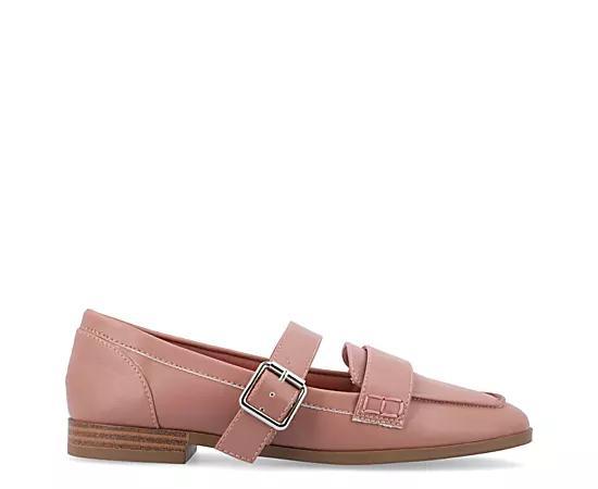 Womens Journee Collection Tru Comfort Foam Caspian Square Toe Loafer Flats Pink Product Image