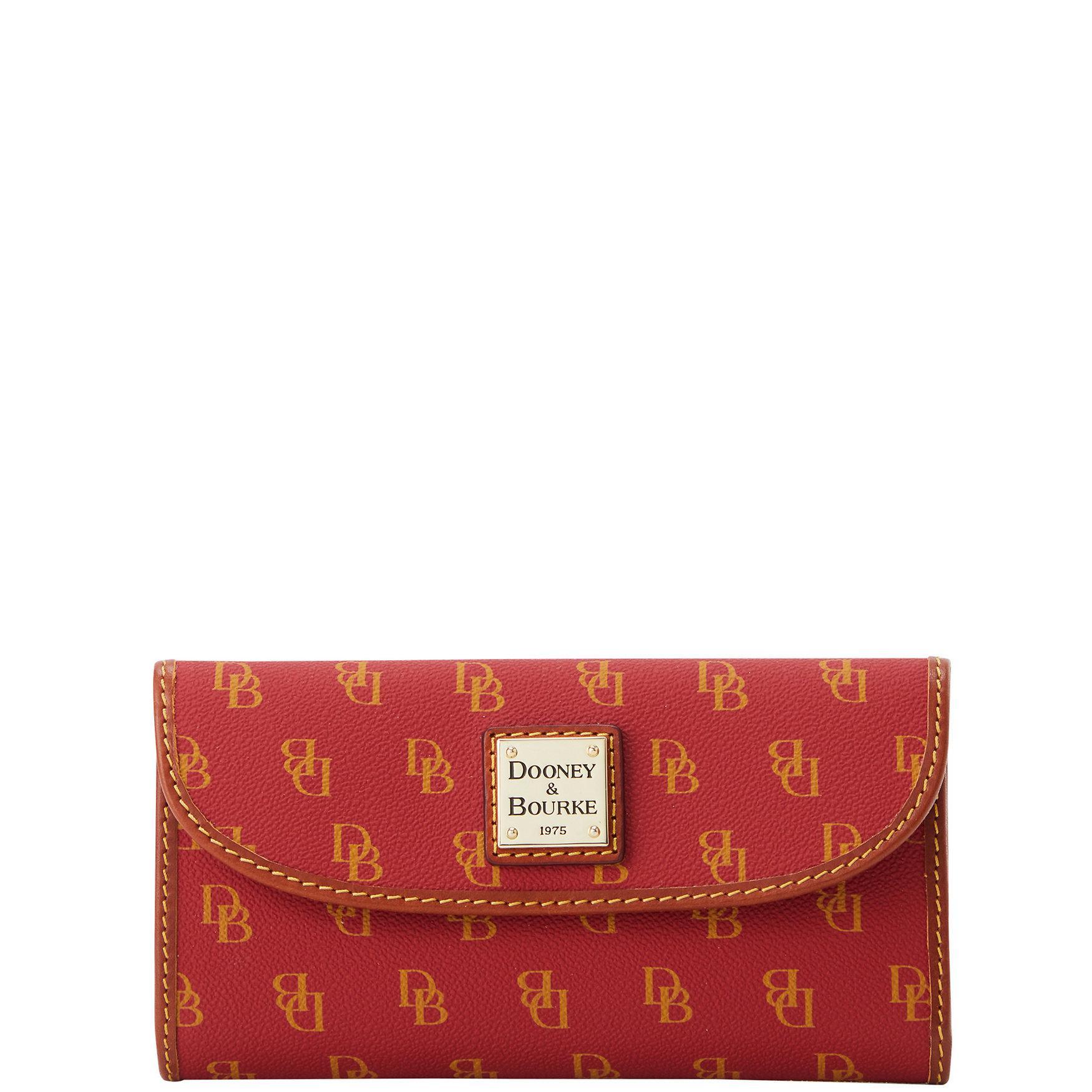 Dooney & Bourke Womens Gretta Continental Coated Cotton Clutch in Red Product Image