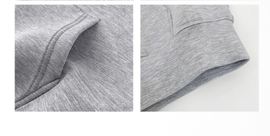 Cropped Full-Zip Hooded Pullover Jacket Product Image