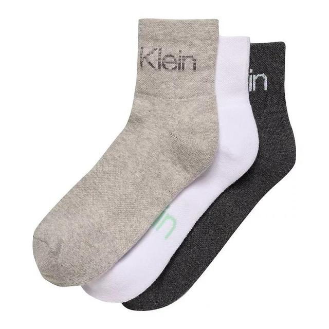 Womens Calvin Klein 3-Pack Cushion High Top Quarter Socks Product Image