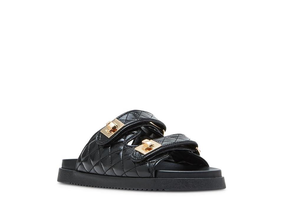 Steve Madden Womens Schmona Double Turn Lock Slide Sandals Product Image