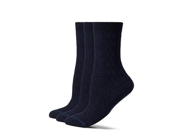 Smartwool Everyday Cable Crew Socks 3-Pack (Deep Heather) Women's No Show Socks Shoes Product Image