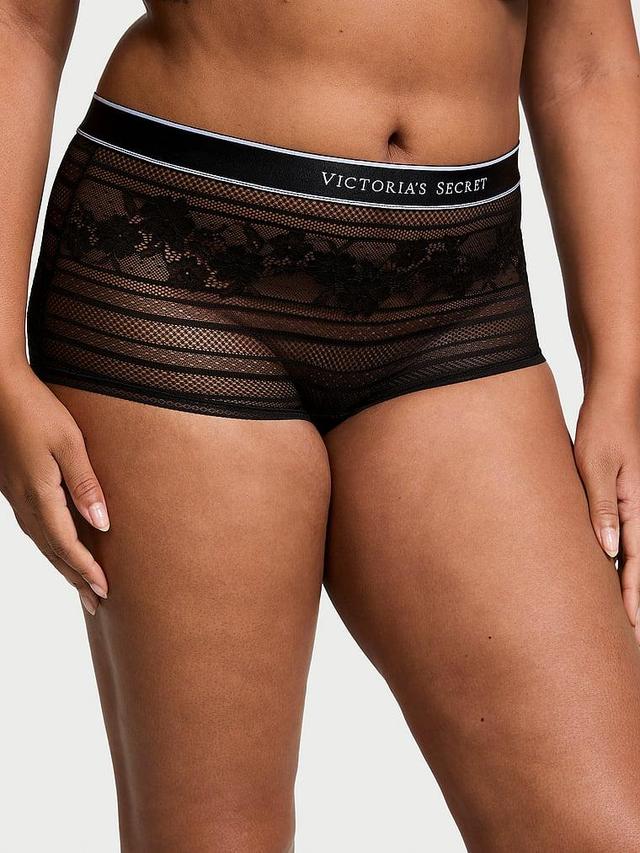 Logo Lace Boyshort Panty Product Image