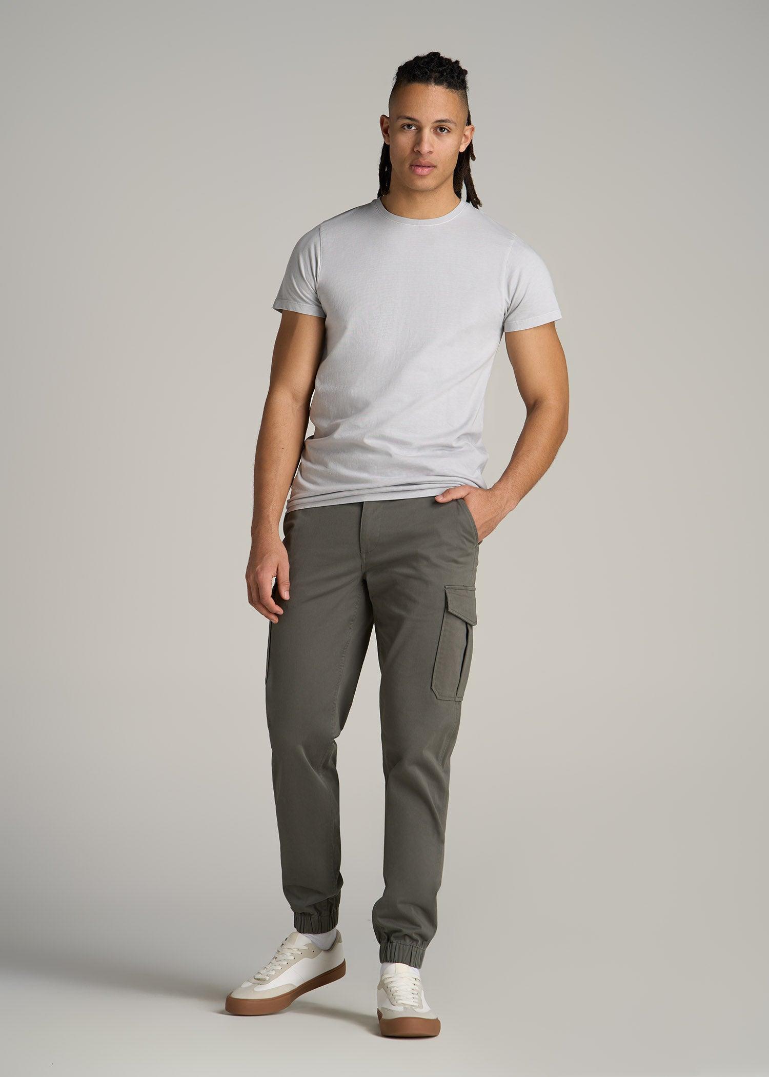 MODERN-FIT Garment Dyed Cotton Men's Tall T-Shirt in Vapor Grey Male Product Image