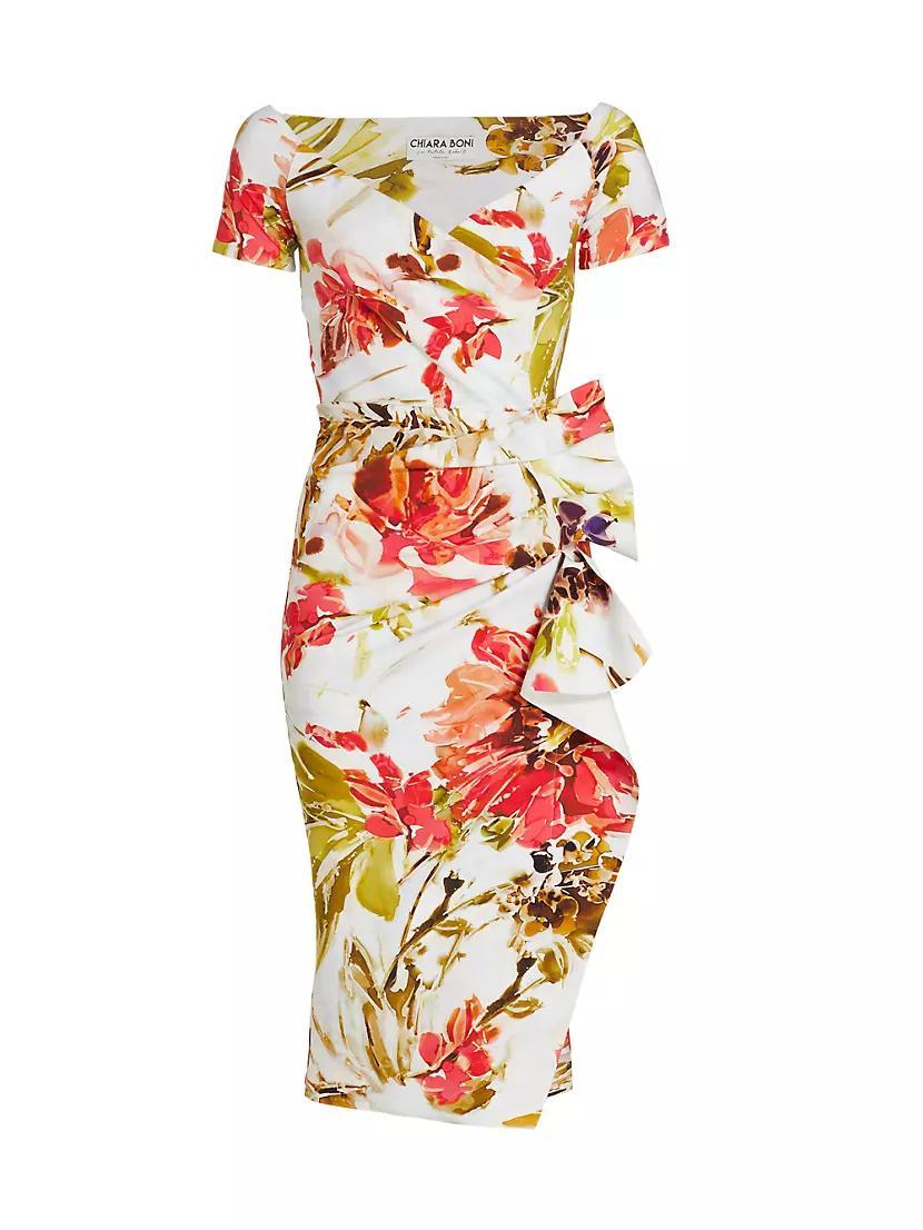 Silveria Floral Ruffle Midi Dress Product Image