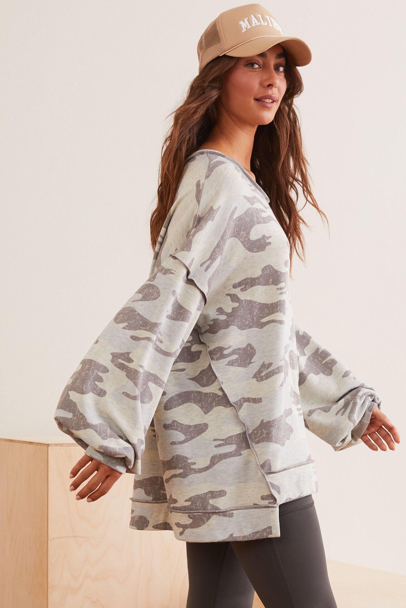 Nature Trek Oversized Camo Pullover Product Image