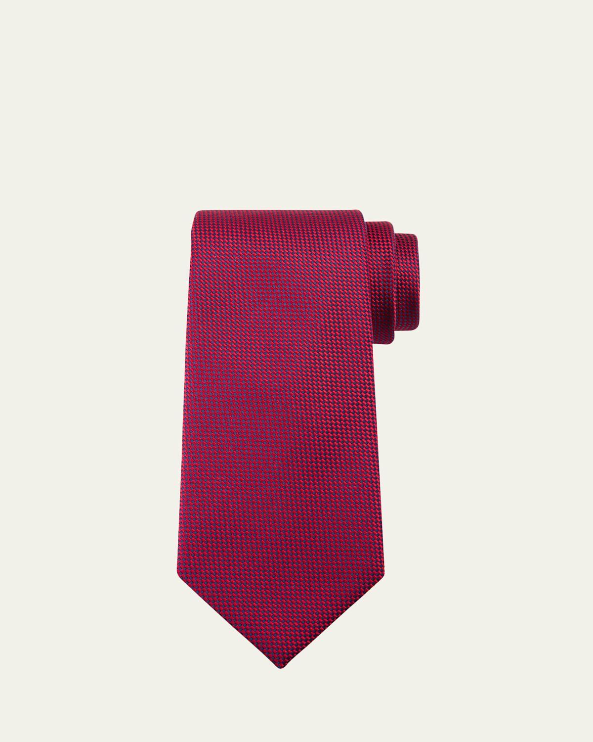 Mens Micro-Diamond Silk Tie Product Image