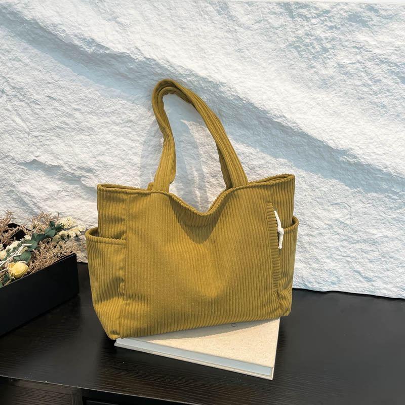 Plain Corduroy Tote Bag Product Image