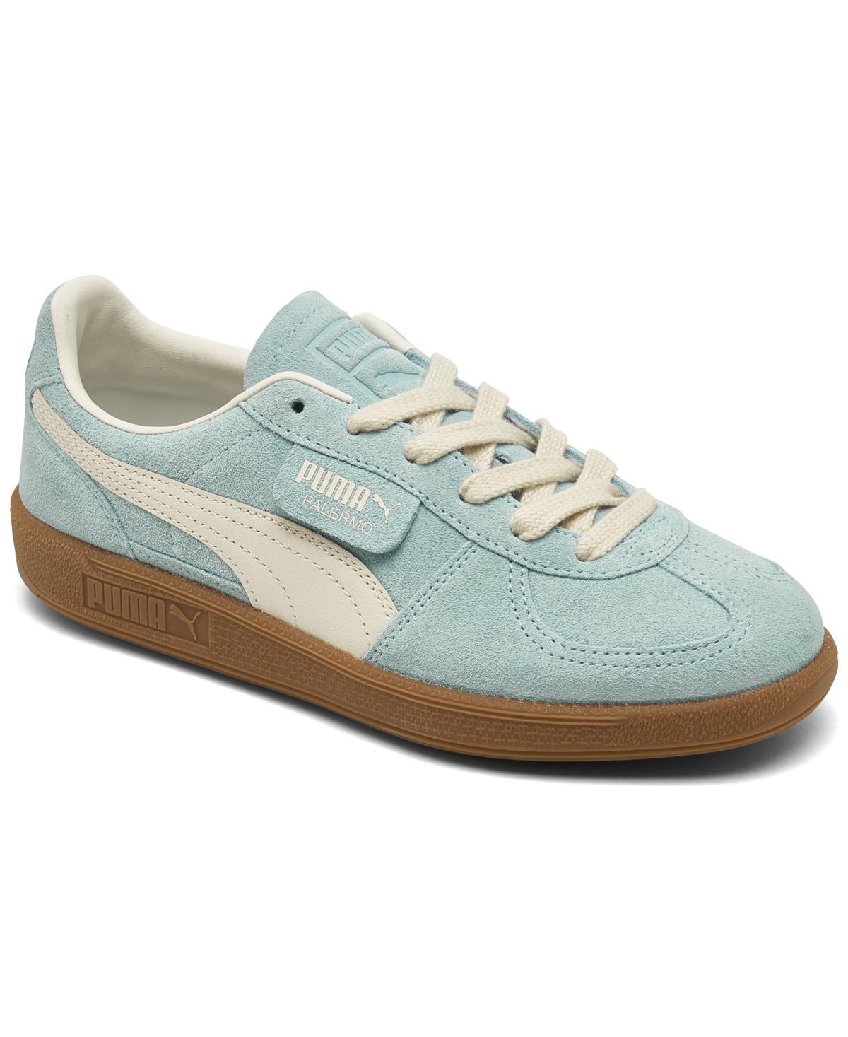 Puma Womens Palermo Leather Casual Sneakers from Finish Line - Light Blue Product Image