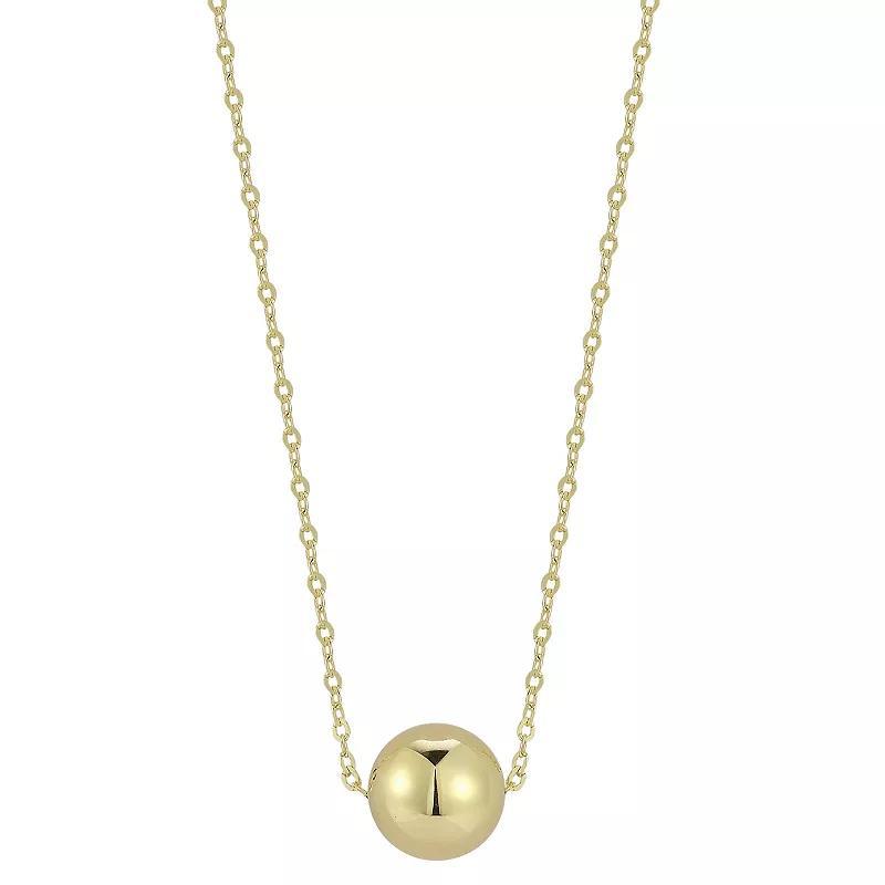 LUMINOR GOLD 14k Gold Ball Necklace, Womens Product Image