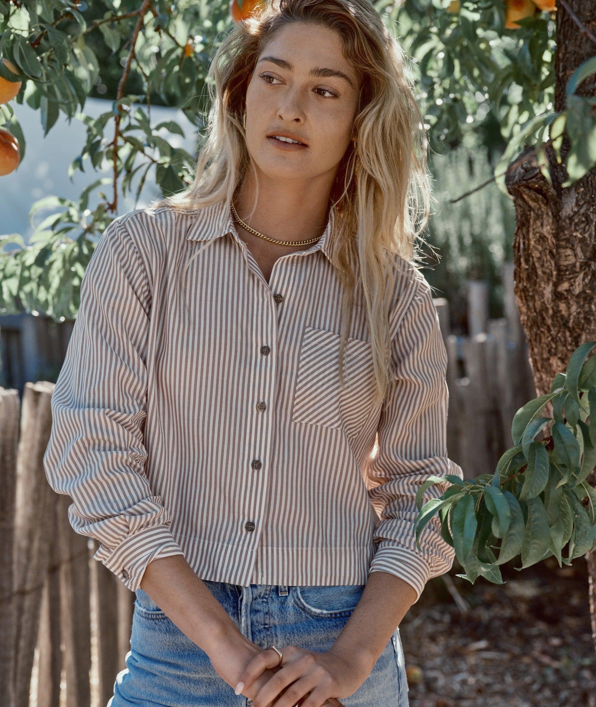 Mila Straight Hem Button Down Product Image