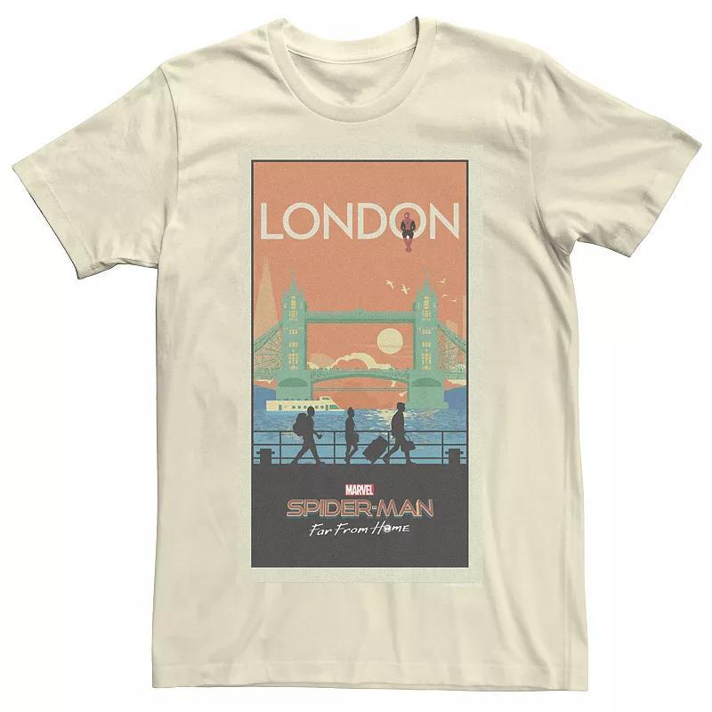 Mens Marvel Spider-Man Far From Home London Abstract Movie Poster Tee Product Image