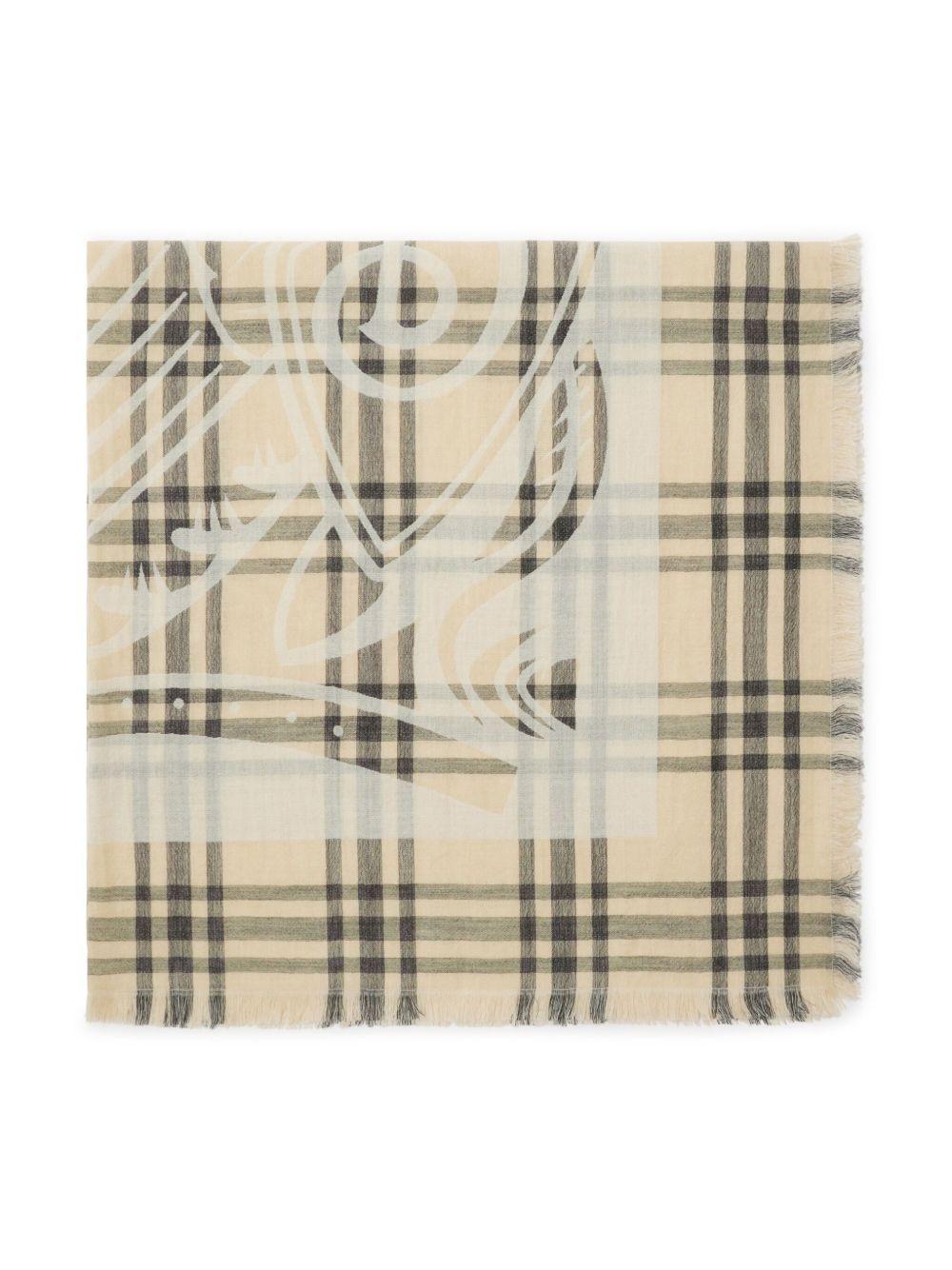 BURBERRY Ekd Check Scarf In Calico Product Image