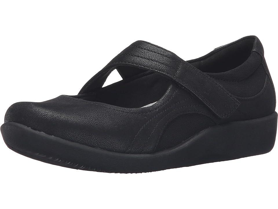 Clarks Sillian Bella (Black Synthetic Nubuck) Women's  Shoes Product Image