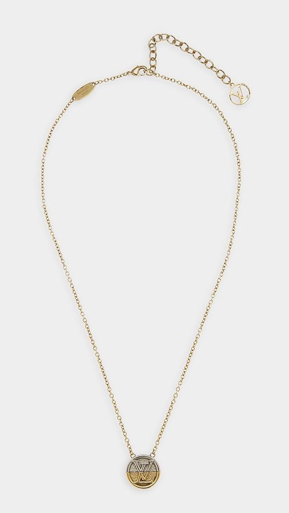 What Goes Around Comes Around Louis Vuitton Gold L to V Necklace | Shopbop Product Image