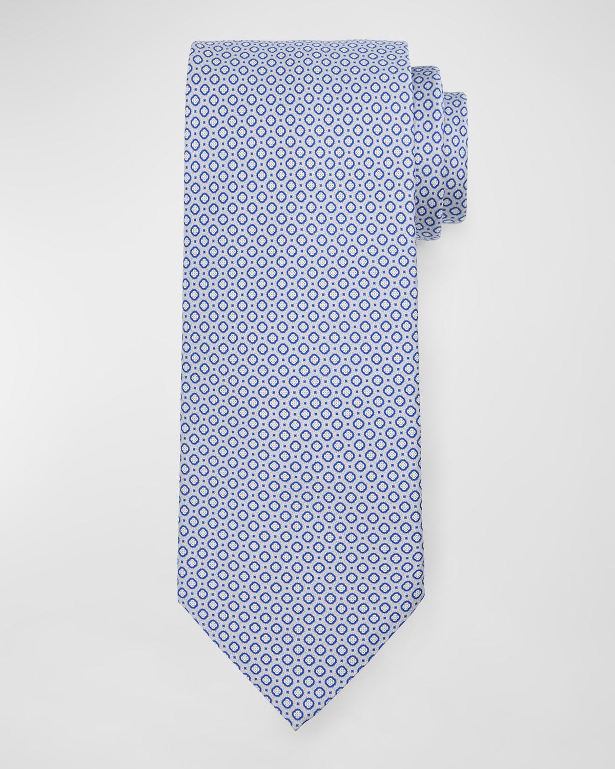 Mens Silk Micro-Geometric Tie Product Image