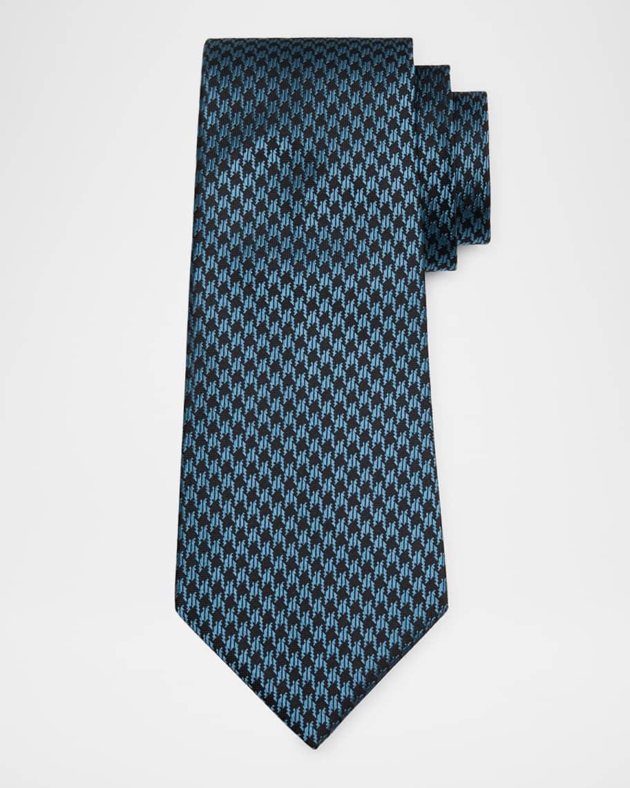 Men's Houndstooth Silk Tie Product Image