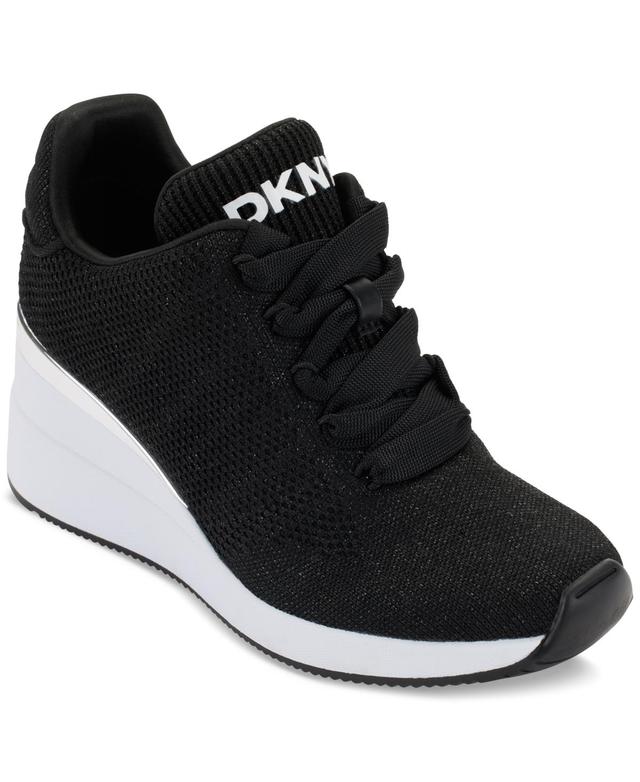 Dkny Womens Parks Lace-Up Wedge Sneakers - Bone/ Product Image