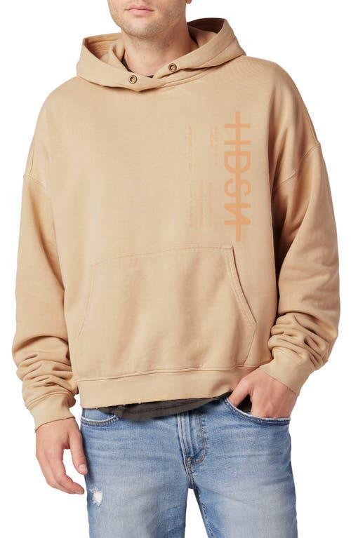 Hudson Jeans Oversize Crop Cotton French Terry Graphic Hoodie Product Image