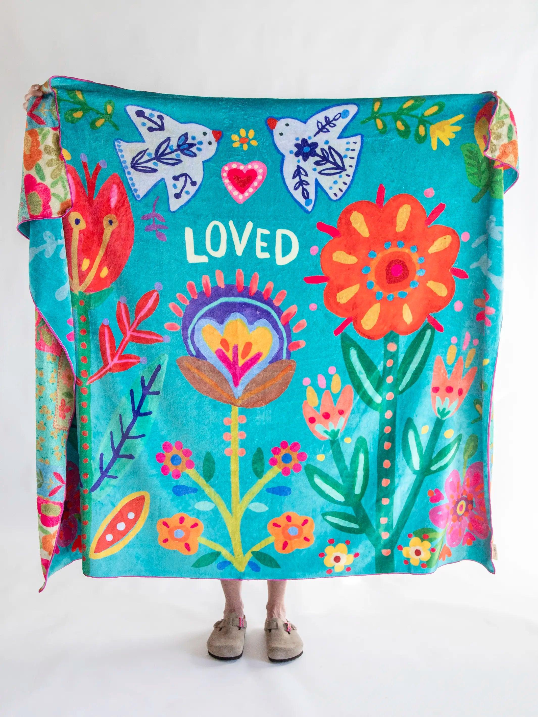 Double-Sided Cozy Throw Blanket - Loved Product Image