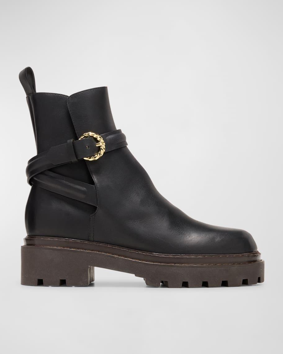 Lennon Leather Buckle Lug-Sole Boots product image