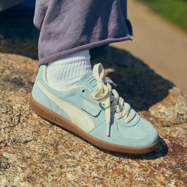 Womens PUMA Palermo Athletic Shoe - Turquoise Surf / Pristine / Gum Product Image