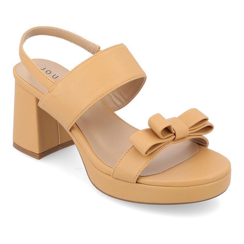 Journee Collection Brookan Womens Block Heel Sandals Product Image