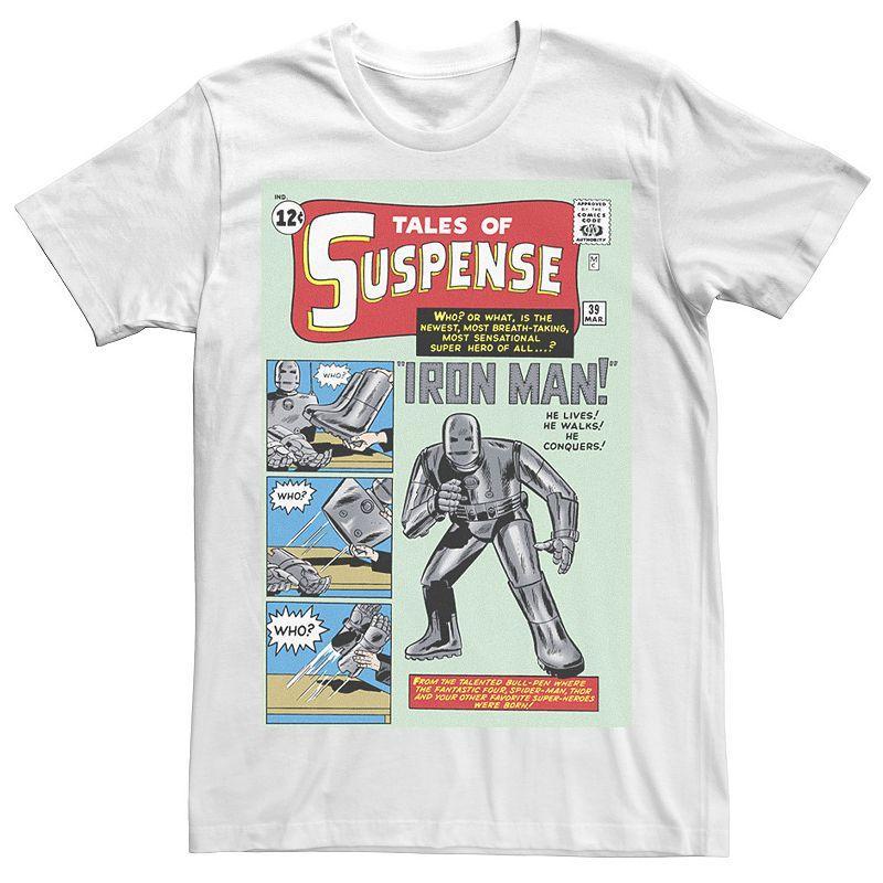 Mens Marvel Avengers Iron Man Classic Suspense Comic Cover Graphic Tee Product Image