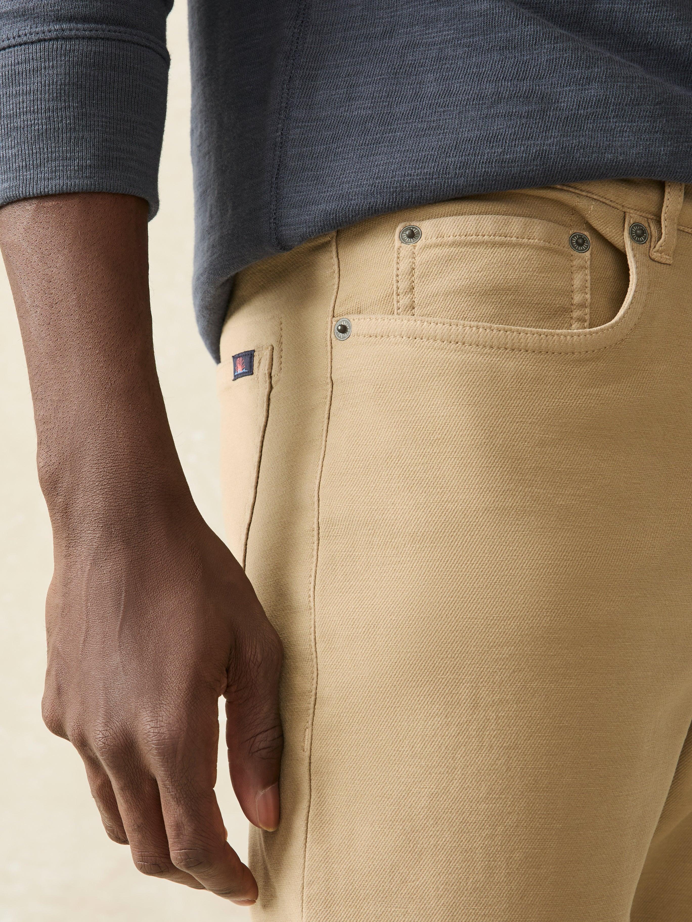 Stretch Terry 5-Pocket Athletic Fit Pant - Desert Khaki Male Product Image