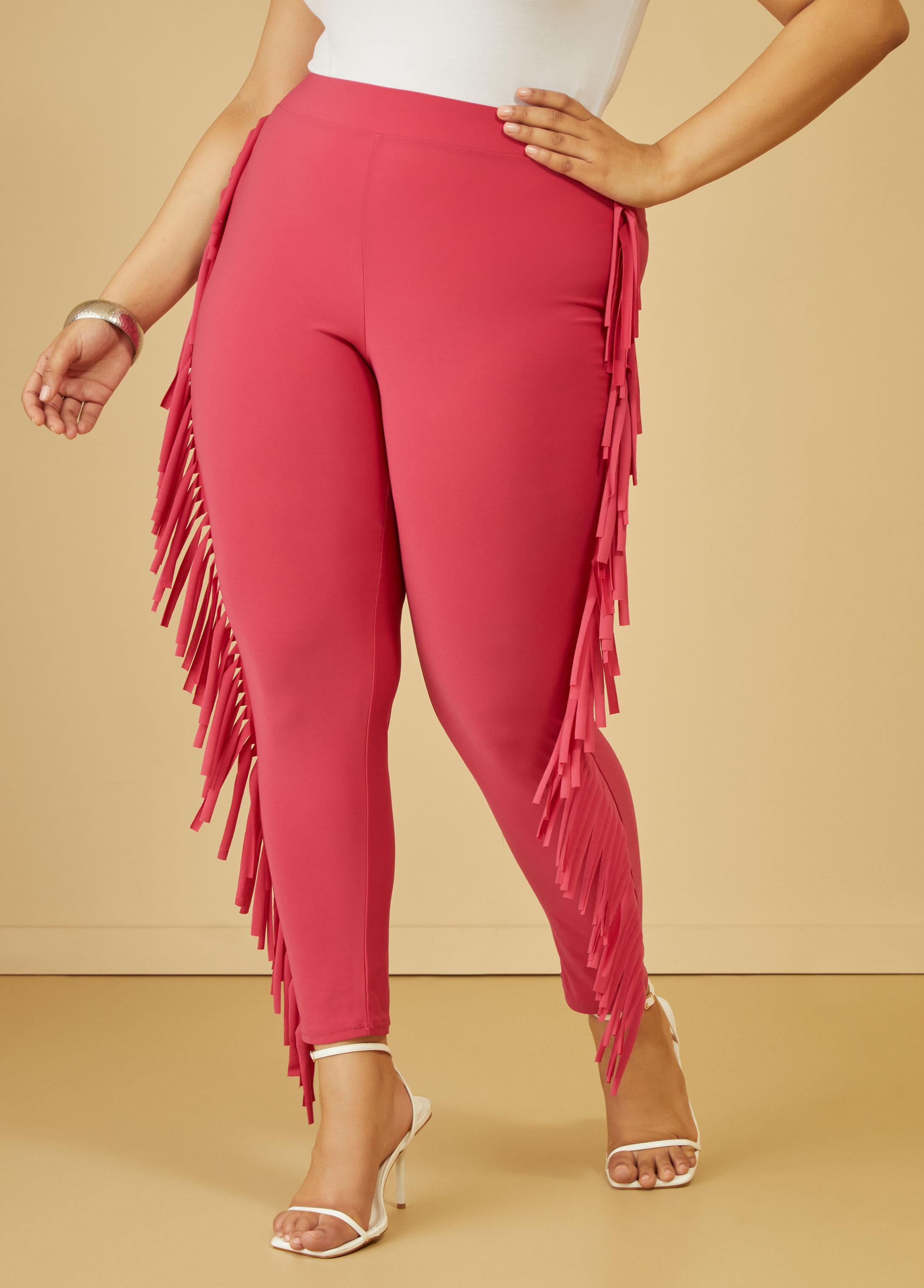 Fringe Trimmed Leggings Product Image