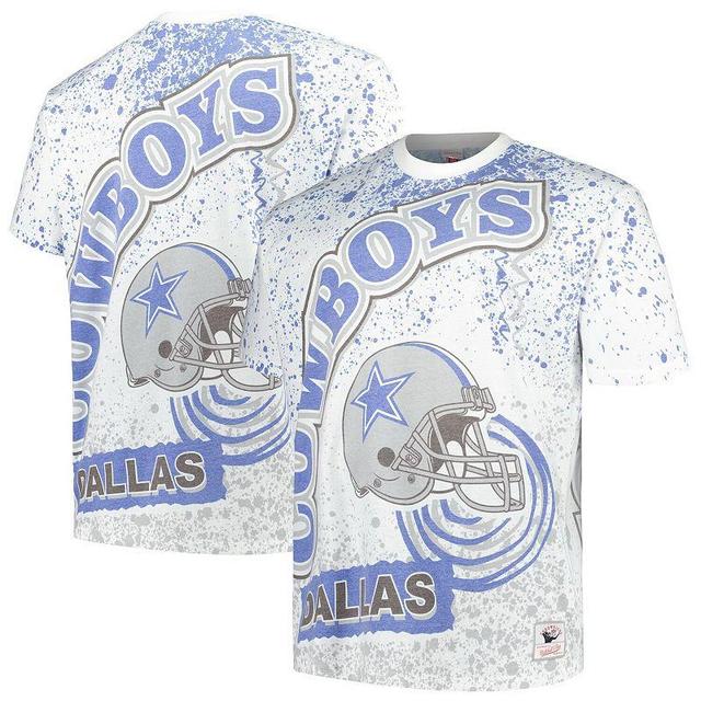 Mens Mitchell & Ness Dallas Cowboys Big & Tall Allover Print T-Shirt Product Image