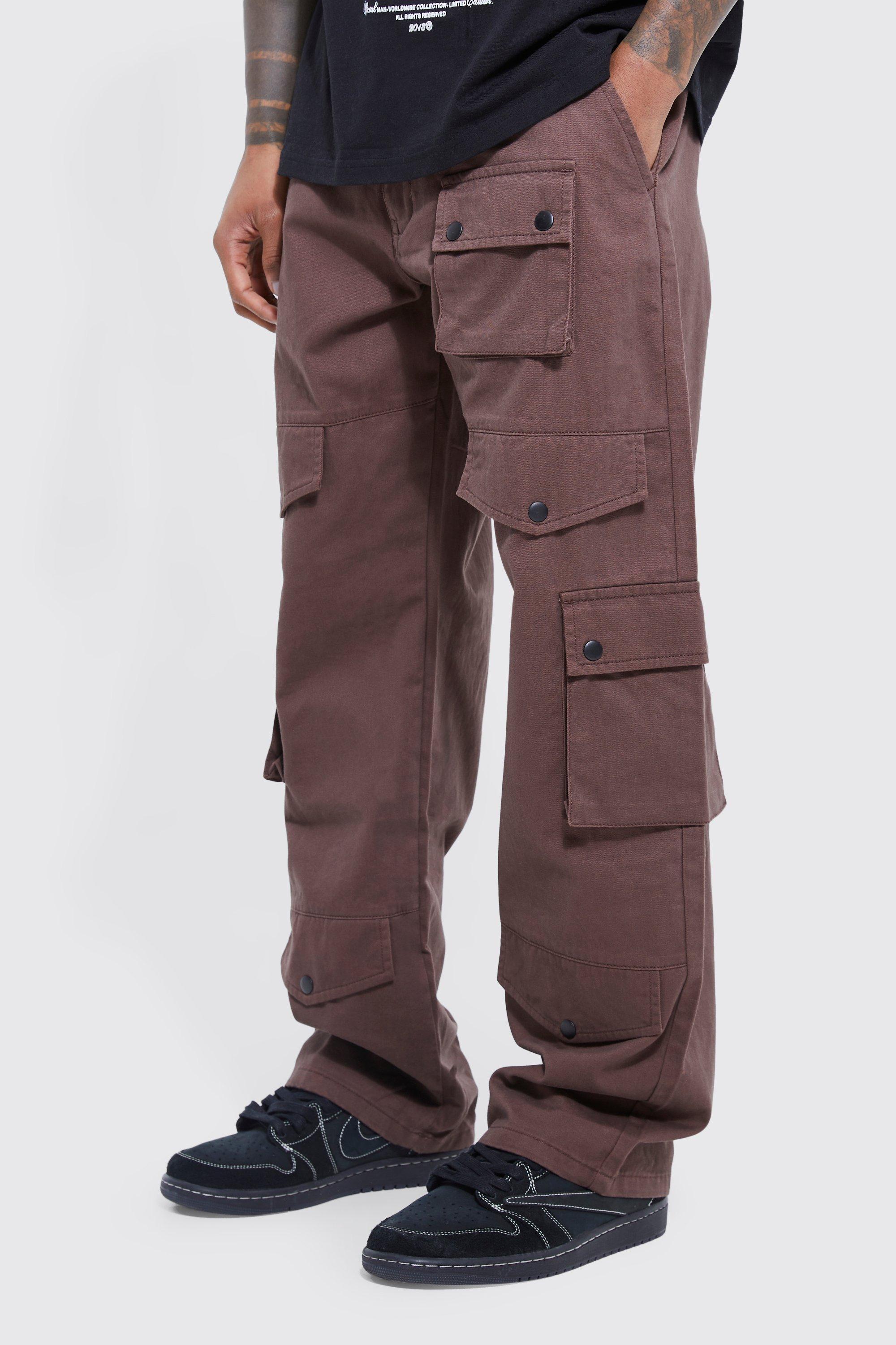 Fixed Waistband Relaxed Fit Cargo Pants | boohooMAN USA Product Image