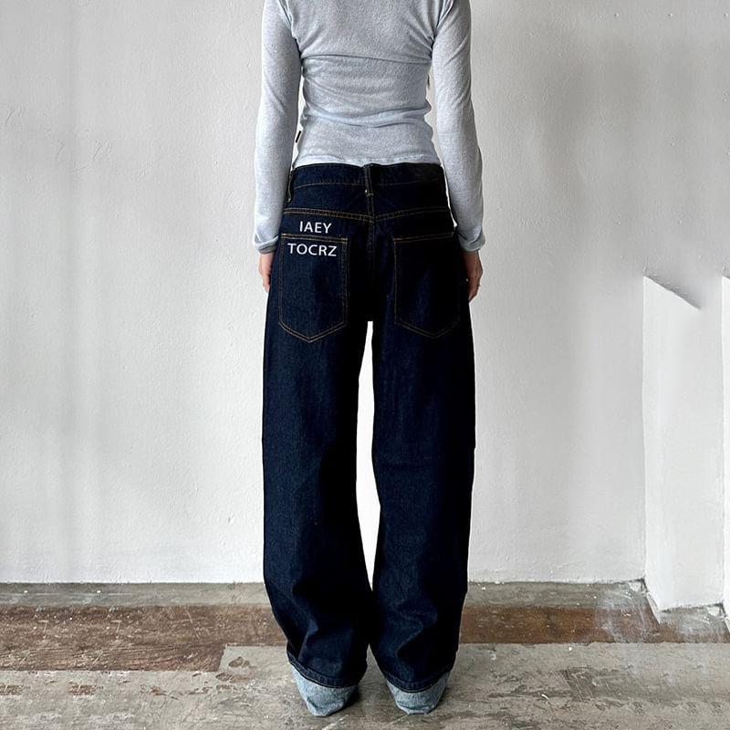 Low Rise Wide Leg Jeans Product Image