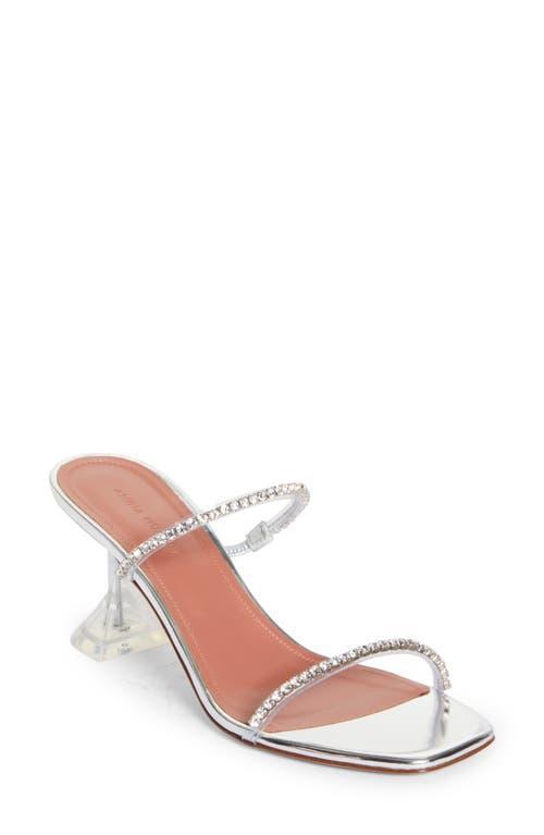 Amina Muaddi Gilda Crystal Glass Sandal Product Image