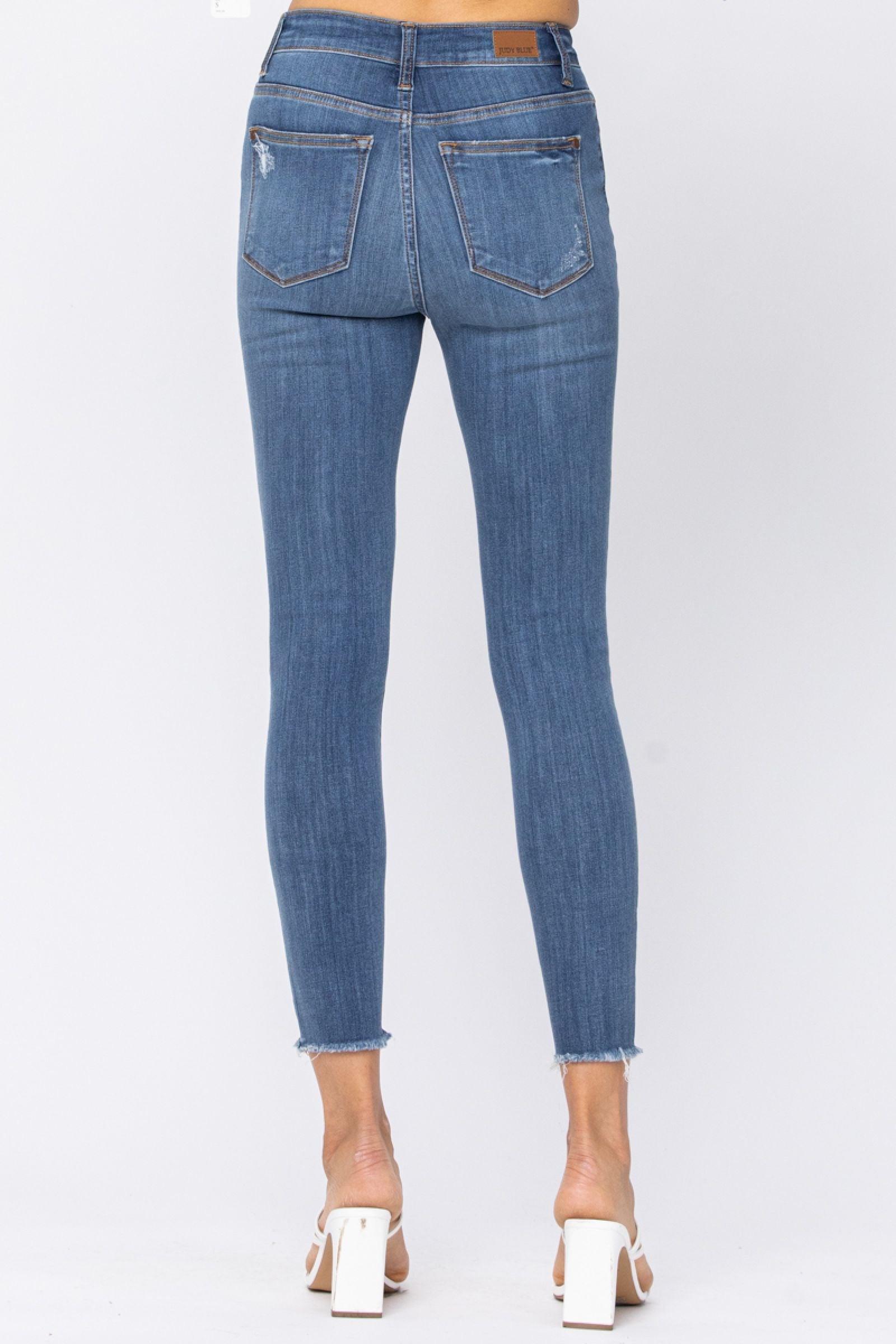 82202   Virgie High Rise Cropped Distressed Judy Blue Jeans Product Image