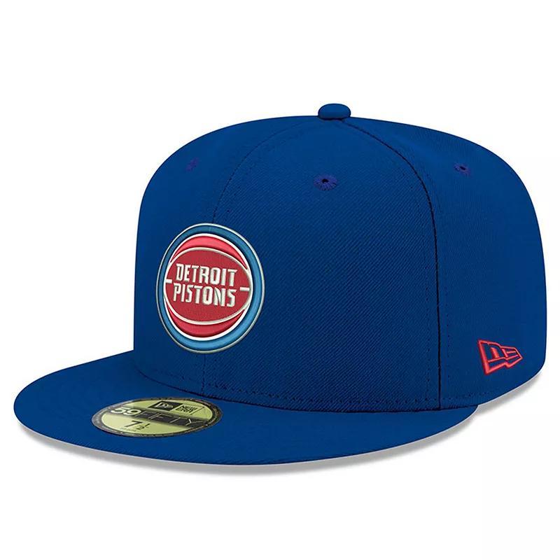 Mens New Era Royal Detroit Pistons Official Team Color 59FIFTY Fitted Hat Product Image