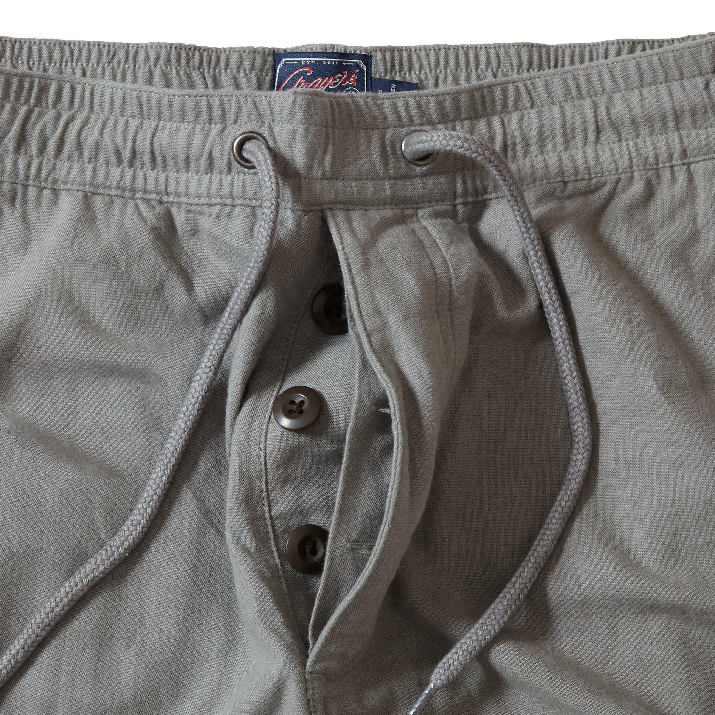 Double Cloth Draw Cord Pants - Moon Mist Product Image