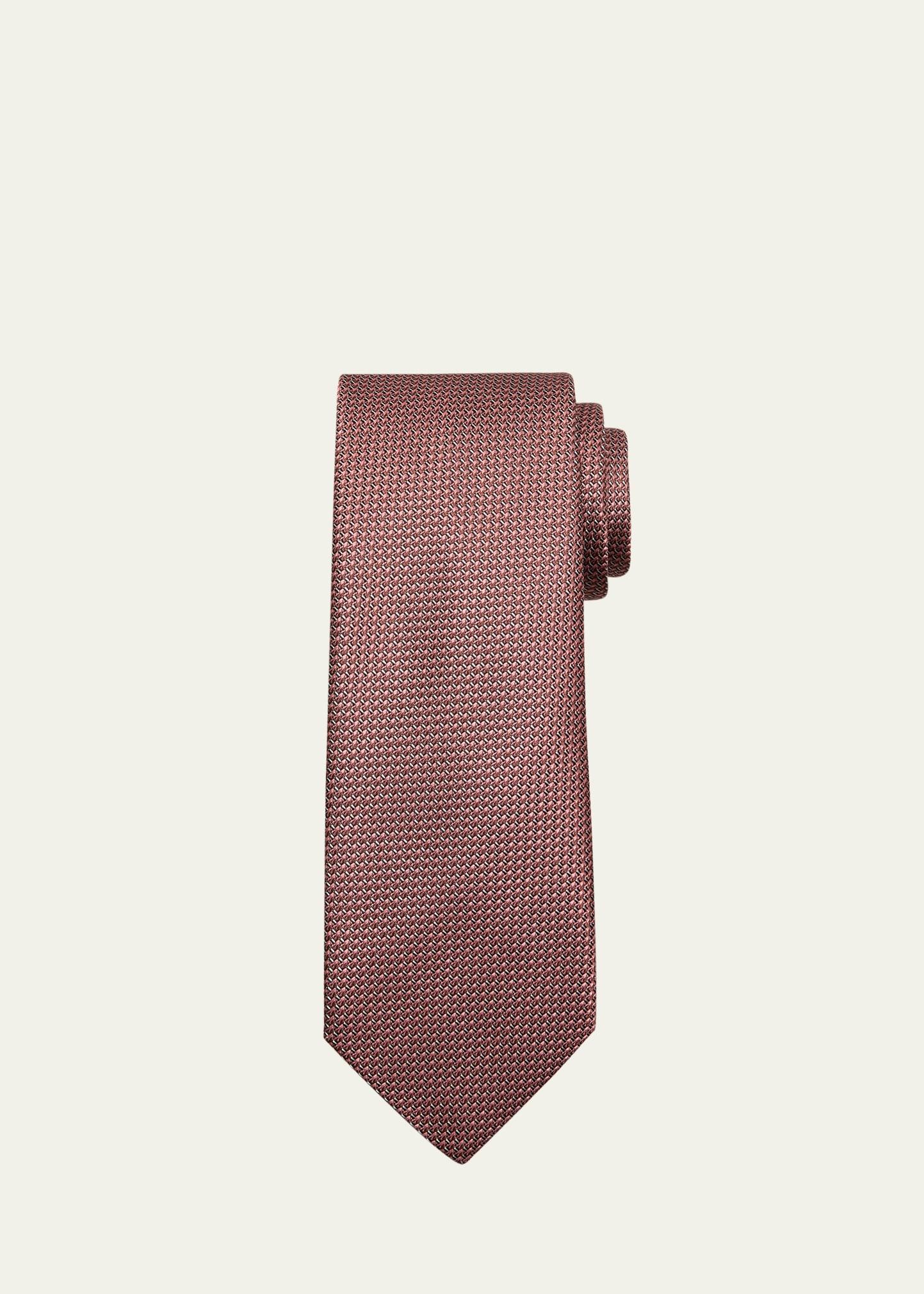 Mens Textured Solid Silk Tie Product Image