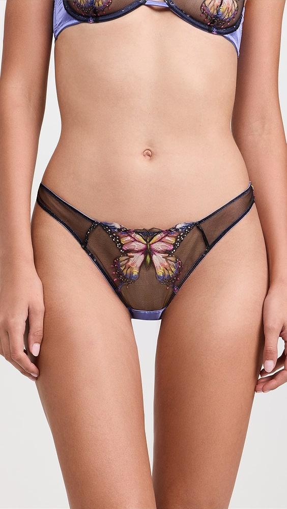 Fleur du Mal Butterfly Embroidery Cheeky Panties | Shopbop Product Image