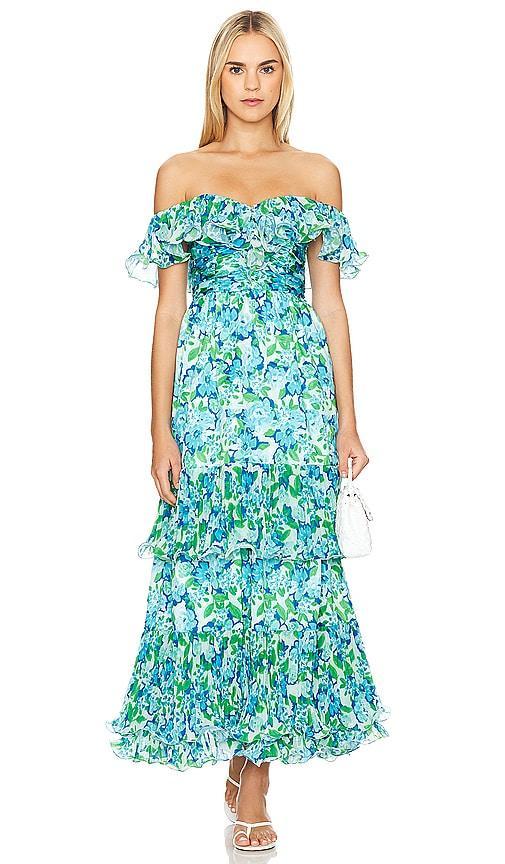 Pia Pleated Midi Dress Product Image