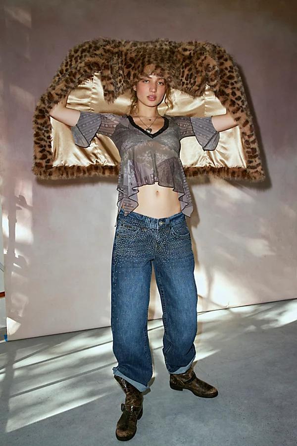 Kimchi Blue Sybil Witchy Mesh Top Womens at Urban Outfitters Product Image