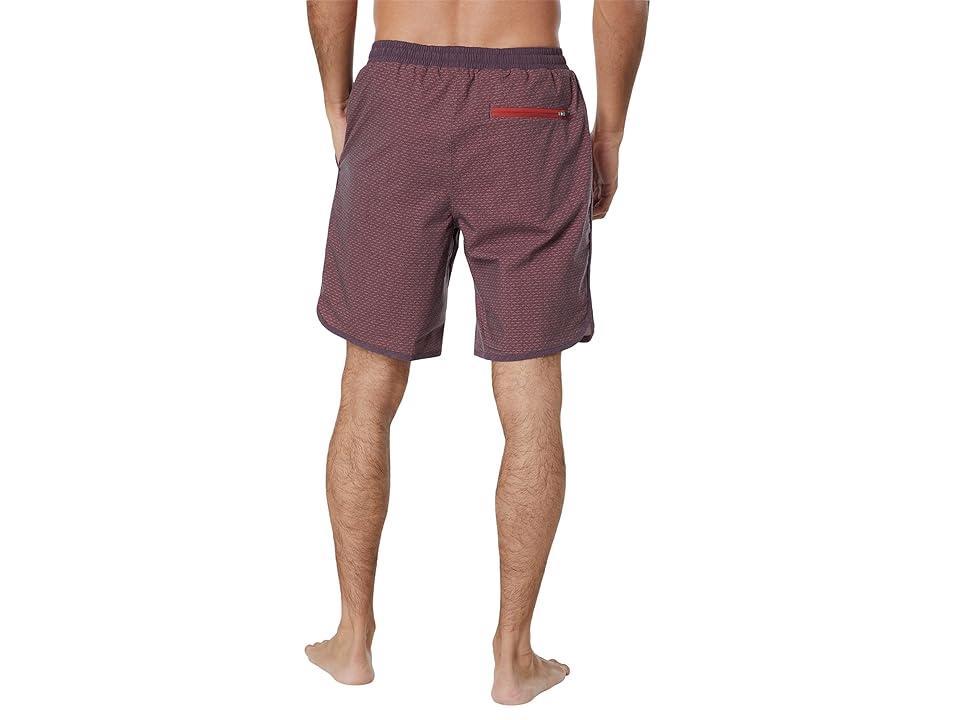 L.L.Bean 9 All Adventure Swim Print Shorts (Raisin Engineered Stripe) Men's Swimwear Product Image