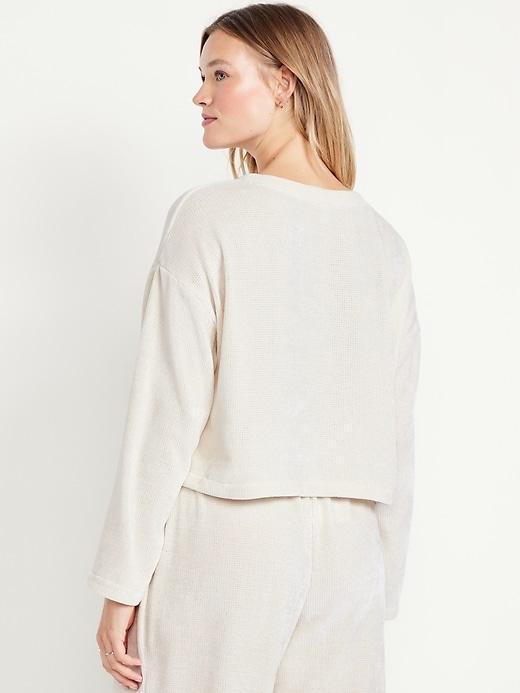 Cozy Chenille Button-Down Top Product Image