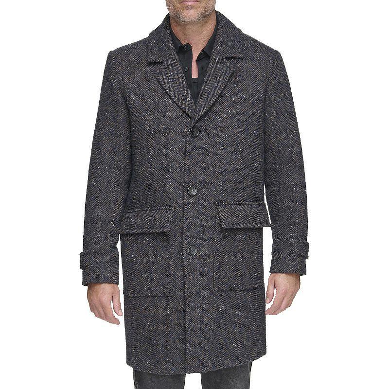 Mens Andrew Marc Wexford Wool Blend Coat Blue Product Image