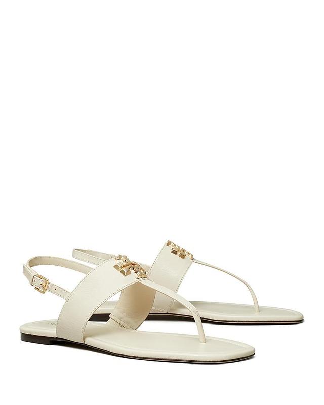 Tory Burch Womens Eleanor Thong Toe Logo Sandals Product Image