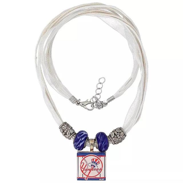 New York Yankees WinCraft Womens Top Hat Tier LifeTiles Ribbon Necklace with Beads, Team Product Image